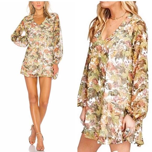 Show Me Your Mumu Donnie Floral Mini Dress - Picture 1 of 12